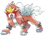  entei lowres nintendo no_humans official_art pokemon pokemon_(game) pokemon_crystal pokemon_gold_and_silver pokemon_gsc sugimori_ken 