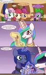  apple_bloom_(mlp) applebloom_(mlp) blue_hair comic crown cub cutie_mark cutie_mark_crusaders_(mlp) dialog dragon english_text equine female feral friendship_is_magic hair horn horse humor long_hair magic male mammal my_little_pony pegasus pony princess princess_celestia_(mlp) princess_luna_(mlp) royalty scalie scootaloo_(mlp) scroll soapie-solar solar-slash spike_(mlp) sweetie_belle_(mlp) tail text toy toys unicorn winged_unicorn wings young 