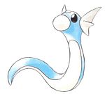  dratini lowres no_humans official_art pokemon pokemon_(game) pokemon_blue pokemon_red_and_green pokemon_rgby pokemon_yellow sugimori_ken 