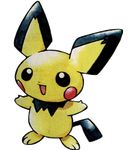  lowres nintendo no_humans official_art pichu pokemon pokemon_(game) pokemon_crystal pokemon_gold_and_silver pokemon_gsc sugimori_ken 