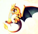  charizard claws falvie fire green_eyes nintendo pok&#233;mon pok&eacute;mon solo tail teeth tongue video_games wings 