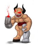  cyber_demon demon doom horn mickeymonster monster ranged_weapon red_eyes rocket_launcher solo teeth video_games weapon 