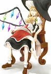  bad_id bad_pixiv_id bare_legs barefoot black_dress blonde_hair braid chair child closed_eyes commentary cuddling dress drooling feet flandre_scarlet hair_ribbon hat kirisame_marisa long_hair multiple_girls nishiuri open_mouth red_dress ribbon shawl shirt short_hair sitting sitting_on_lap sitting_on_person sleeping smile soles touhou wings witch_hat 