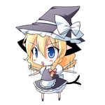  animal_ears bad_id bad_pixiv_id blonde_hair cat_ears cat_tail chibi hat kemonomimi_mode kirisame_marisa long_hair lowres meiya_neon simple_background solo tail touhou waving_arms white_background witch_hat 