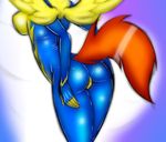  anthro anthrofied breasts butt camel_toe clothing equine female friendship_is_magic jrvanesbroek mammal my_little_pony pegasus pussy simple_background skinsuit solo spitfire_(mlp) wings wonderbolts_(mlp) 