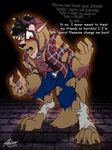  beast beast_(disney) beauty_and_the_beast bracelet catmonkshiro claws clothing collar disney doryuu ears fur horn jeans jewelry paws plaid shirt socks solo tail the_beast transformation 