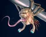  alien arachnid blood bug eyes hanging head monster no_humans oldschool realistic saliva severed_head spider tentacles the_thing toguromaki_kumoyuki tongue transformation 