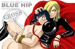  ass bdsm blue_eyes blush bondage bound breasts cum femdom fullmetal_alchemist gold_eyes hair_over_one_eye huge_breasts lowres olivier_mira_armstrong roy_mustang yellow_eyes 