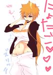  bleach breasts genderswap kurosaki_ichigo long_hair muchiko oramge_hair orange_hair panties underwear 