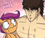  equine eye_contact female feral fist_of_the_north_star friendship_is_magic hokuto_no_ken horse human kenshiro looking_at_each_other male mammal muscles my_little_pony pecs pegasus pony scared scootaloo_(mlp) uc77 wings young 