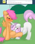  blush cub equine female feral friendship_is_magic horn hornjob horse lesbian mammal my_little_pony oral oral_sex pegasus pony pussy_juice scootaloo_(mlp) severus sex sweetie_belle_(mlp) tumblr unicorn wing_boner wings young 