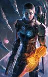  1girl commander_shepard female mass_effect mass_effect_3 no_helmet original reaper reapers solo 