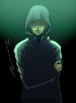  arm_grab command_spell fate/zero fate_(series) green hood hoodie kayu male_focus matou_kariya solo white_hair 