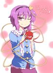  ;) eyeball hairband heart komeiji_satori kuro_goma_(kakkou11) one_eye_closed pink_eyes pink_hair short_hair skirt smile solo thank_you third_eye touhou 