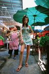  bra butterfly highres hoshino_aki lingerie market miniskirt photo skirt skirt_lift tank_top underwear 