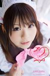  cosplay flower_peach_2 katou_mari maid maid_apron maid_uniform photo 