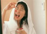  cherry food fruit ichikawa_yui photo robe towel 