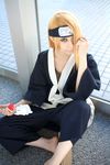  ari_(model) blonde_hair cosplay deidara handmouth headband highres naruto naruto_shippuuden photo 