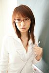  blouse cardigan classroom glasses highres photo pointer yamamoto_azusa 