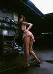  ass butterfly halter_top halterneck highres hoshino_aki miniskirt photo skirt 