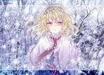  alice_margatroid blonde_hair blue_eyes blush capelet crying crying_with_eyes_open dress hairband neme open_mouth sad short_hair snowing solo tears touhou winter 