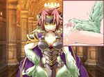  armor censored cum feet footjob granberia mon-musu_quest! monster_girl red_hair scales 