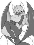  cute female looking_at_viewer mammal multiple_tails pillow spazzykoneko tail wings 