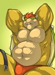  abs anthro belly belt biceps blush bowser bulge chubby clothed clothing cute dragon eyes_closed fangs flexing green_background grin hair half-dressed handsome horn inviting jeans kokuhane koopa looking_at_viewer looking_back male manly mario_bros muscles nintendo one_eye_closed open_mouth overweight pecs plain_background pose reclining red_eyes red_hair reptile scalie seductive shell simple_background sitting skimpy smile solo spikes spread_legs spreading teeth topless turtle underwear undressing video_games wink 