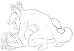  anthro breasts canine dog duo eyes_closed female german_shepherd grope hindpaw husky legs_up lying male mammal missionary_position nude on_back paws penetration penis pussy rip_(character) sex sketch straight toradoshi vaginal vaginal_penetration 