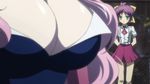  animated animated_gif baka_to_test_to_shoukanjuu breast_envy breasts cleavage himeji_mizuki large_breasts pink_hair shimada_minami 