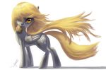  blonde_hair cutie_mark derpy_hooves_(mlp) equine female feral food friendship_is_magic hair long_hair looking_at_viewer mammal muffin my_little_pony pegasus plain_background raikoh-illust raikoh14 shadow solo white_background wings yellow_eyes 