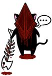  blood cat great_knife james_sunderland konami lowres male male_focus neko parody pixiv_thumbnail pyramid_head silent_hill silent_hill_2 trampoline_girl 