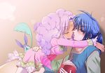  blue_eyes blue_hair book breasts creature dress eyes_closed frills keele_zeibel meredy pantyhose pixiv_thumbnail purple_hair quickie resized sami23 tales_of_(series) tales_of_eternia 