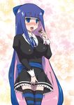  blush dress fingering food goth gothic panty_&amp;_stocking_with_garterbelt smile stocking_(character) stocking_(psg) tetotepenson 