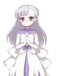  bad_id bad_pixiv_id banned_artist blue_hair blush dress elbow_gloves fin_e_ld_si_laffinty gloves long_hair purple_eyes rinne_no_lagrange shikano_sumiaki smile solo 