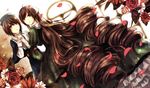  brown_hair drill_hair dutch_angle hat head_scarf holding_hands long_hair looking_back multiple_girls rozen_maiden short_hair siblings sisters souseiseki suiseiseki twin_drills twins twintails very_long_hair z-epto_(chat-noir86) 