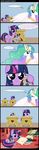  &hearts; &lt;3 book comic crown cub cutie_mark desk dialog duo english_text equine female feral friendship_is_magic horn horse mammal mixermike622 my_little_pony necklace pony princess_celestia_(mlp) purple_eyes smartypants_(mlp) text twilight_sparkle_(mlp) unicorn winged_unicorn wings young 