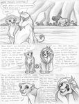  arthos black_and_white comic cub dialog dialogue english_text feline female feral leovictor leovictor64 leya lion male male_pregnancy mammal monochrome pregnant shaded sykur text young 