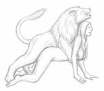  chewtoy feline female feral human human_on_feral interspecies lion male mammal sex straight unknown_artist 