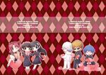  3boys 3girls accelerator aogami_pierce argyle chibi copyright_name dated heart multiple_boys multiple_girls noa_(meing) saten_ruiko shirai_kuroko to_aru_majutsu_no_index tsuchimikado_motoharu uiharu_kazari 