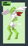  anthro breasts collaboration digitigrade female green_eyes hair legendary_pok&#233;mon looking_at_viewer mingchee nintendo nipples notorious84 nude pinup plain_background pok&#233;mon pok&#233;morph pok&eacute;mon pok&eacute;morph pose shaymin shaymin_(sky_form) solo standing the_pokedex_project video_games 