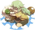  ajiko_ajio bad_id bad_pixiv_id baseball child closed_eyes gen_5_pokemon green_hair injury long_hair male_focus n's_room n_(pokemon) pokemon pokemon_(creature) pokemon_(game) pokemon_bw shirt shorts tears whimsicott younger 