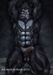  blush bomb_(artist) censored gorilla male mammal muscles nude penis primate solo sweat 