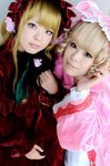  babydoll blonde_hair bloomers bonnet bow cosplay dress gown hair_bow hairbow hina_ichigo katakura_rin photo ribbon ribbons rozen_maiden shinku underwear uni uni_(cosplayer) velvet 