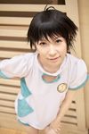  ahoge chippi cosplay highres idolmaster idolmaster_xenoglossia kikuchi_makoto photo shirt shorts t-shirt tshirt 