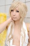  benten blonde_hair cosplay halter_top halterneck naka_aru photo shorts wings zone-00 