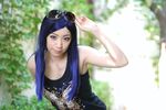  blue_hair cosplay kuga_natsuki mai_hime miyuki my-hime photo sunglasses tank_top 