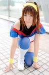  battle_athletes cosplay gym_uniform hairband kanzaki_akari kikiwan photo thigh-highs thighhighs 