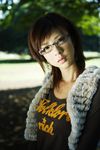  glasses highres hoshino_aki long_sleeves photo shirt t-shirt tshirt vest 