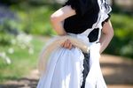  anya apron cosplay dog_ears maid maid_apron maid_uniform photo tail 